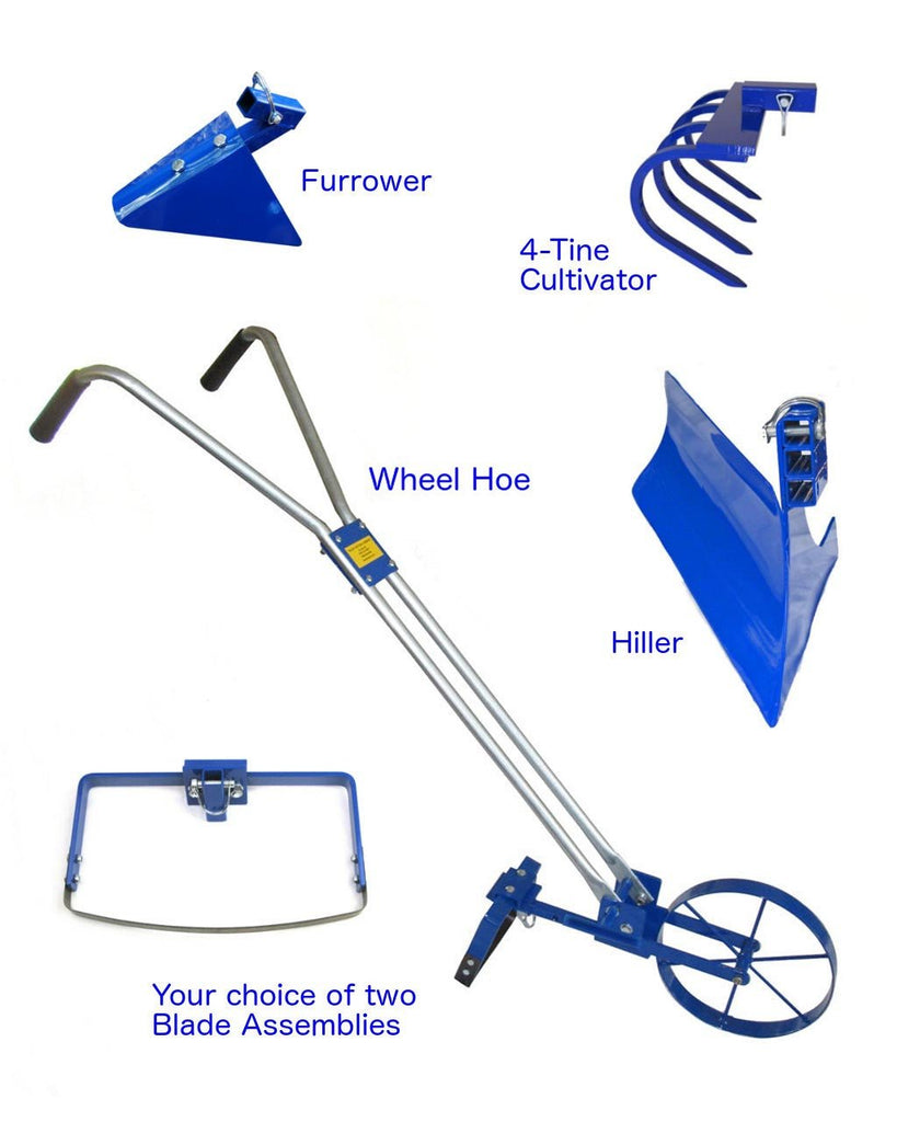Wheel shop hoe cultivator