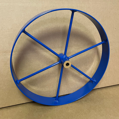 steel wheel painted blue