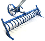 16 Tines Steel Garden Bed Rake Wheel Hoe Attachment with Depth Skids